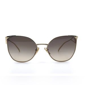 NEW PRADA PR 50ZS PALE GOLD BROWN GRADIENT AUTHENTIC SUNGLASSES